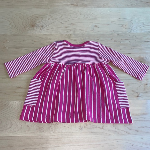 Hanna Andersson Swing into Spring Dress 6-12 months 💕 Pink Striped Dress - Picture 5 of 7